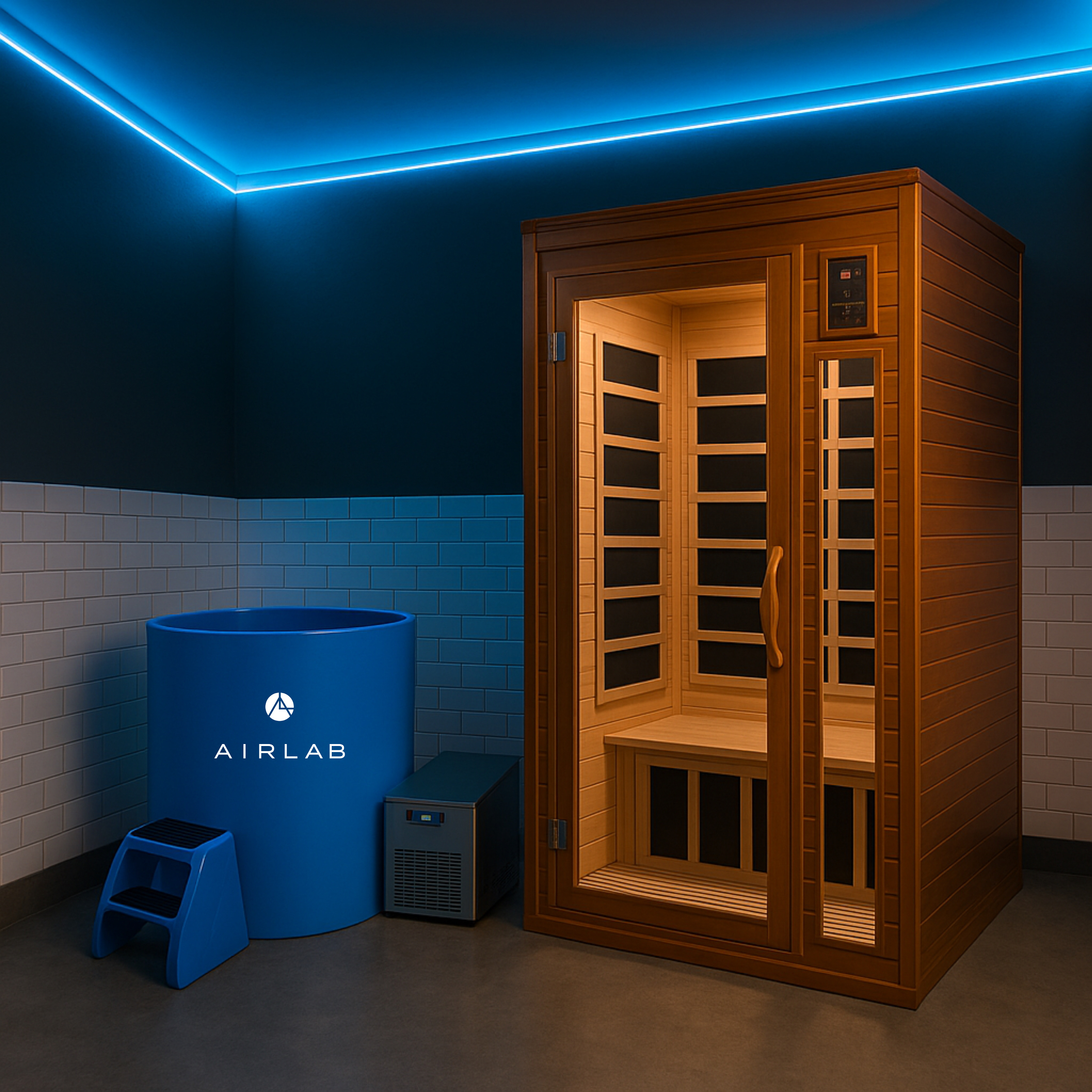Private Cold Plunge and Infrared Sauna at AIRLAB Coral Gables